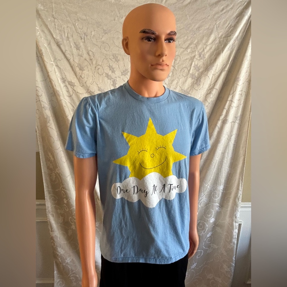 ANVIL Lightweight Mens L "One Day At A Time" T-Shirt